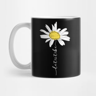 White Daisy Let It Be Mug